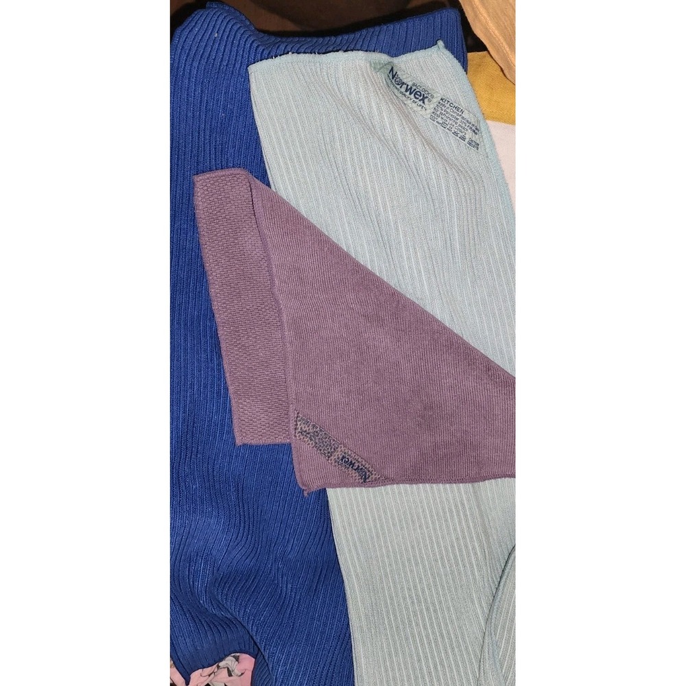 Norwex Lot Of 3 Textured Kitchen Towels and Cloth BacLock Microfiber See Pics
